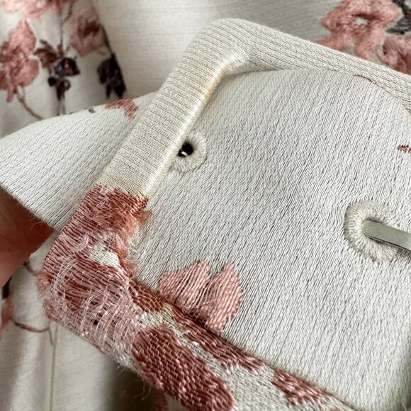 CO Pink Floral Jacquard Dress in Beige, size Medium (Fits size Small) - Picture 9 of 10